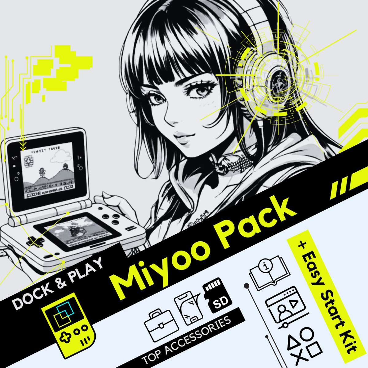 Miyoo Classic Pack • Retrogaming Portable Console - Mini Plus
