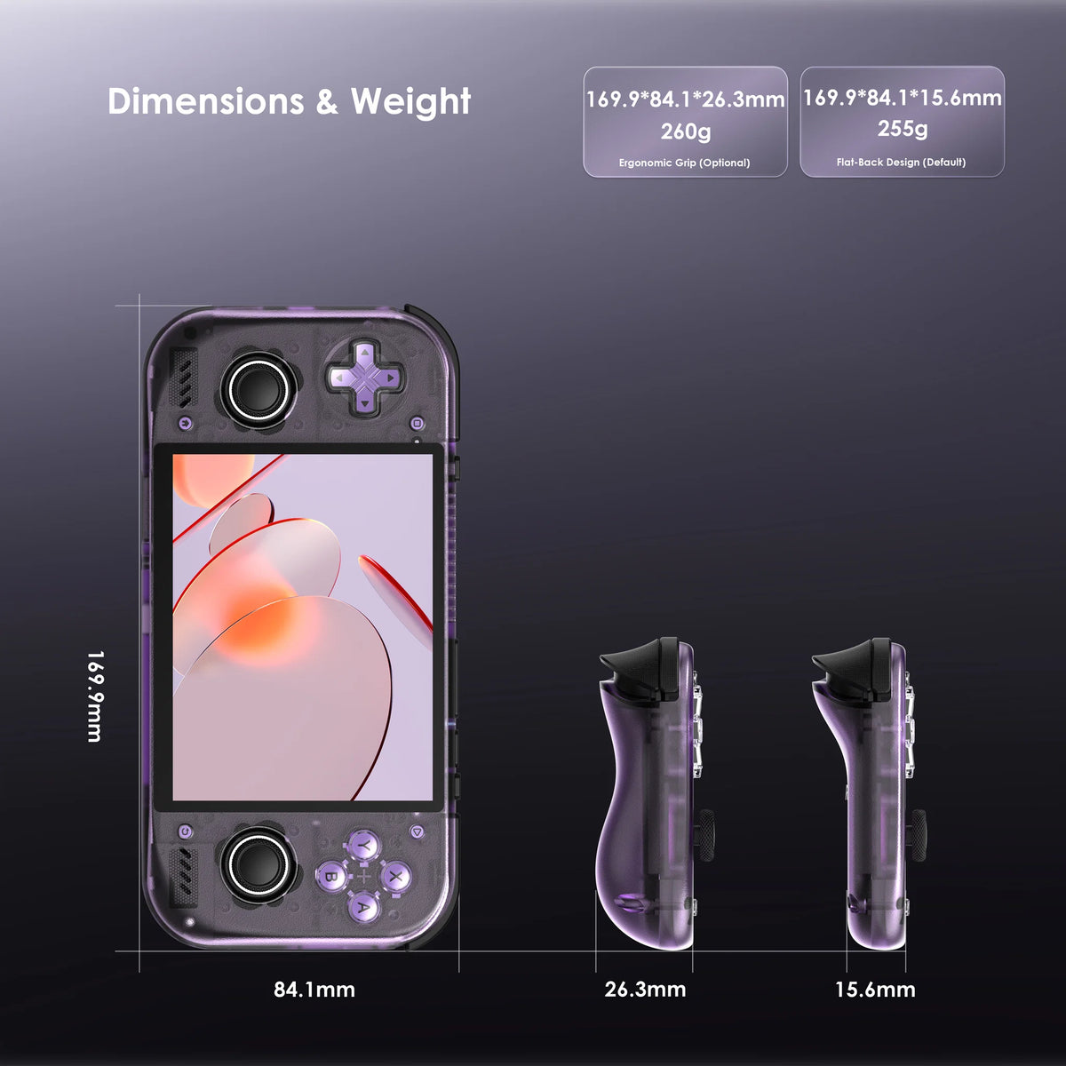 Retroid Pocket Nova, dimensions