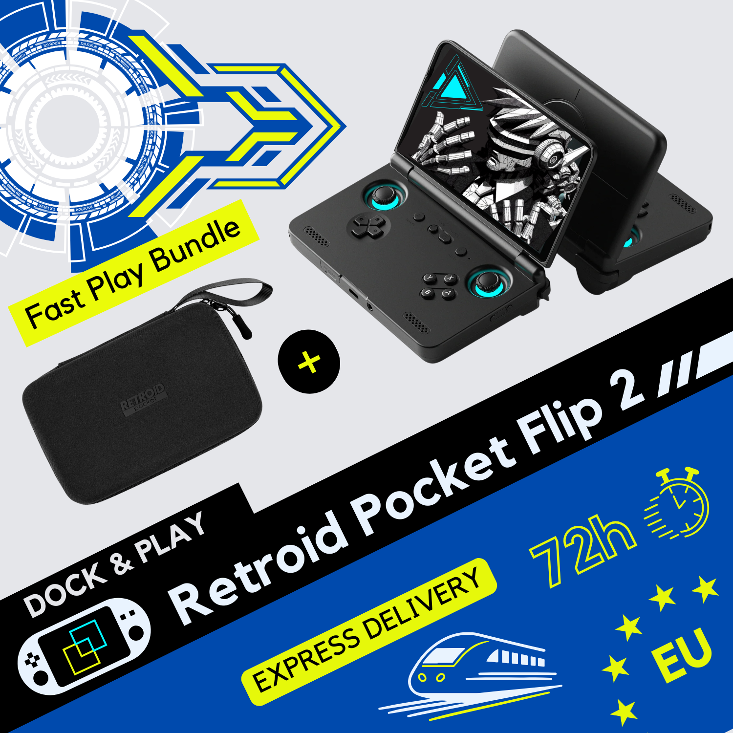Retroid Pocket Flip 2 - FastPlay 72h Express Delivery Europe